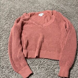 PINK Victoria's Secret Dusty Rose V-Neck Sweater